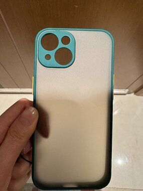 Teal Gradient Frosted Case | Peach Buttons